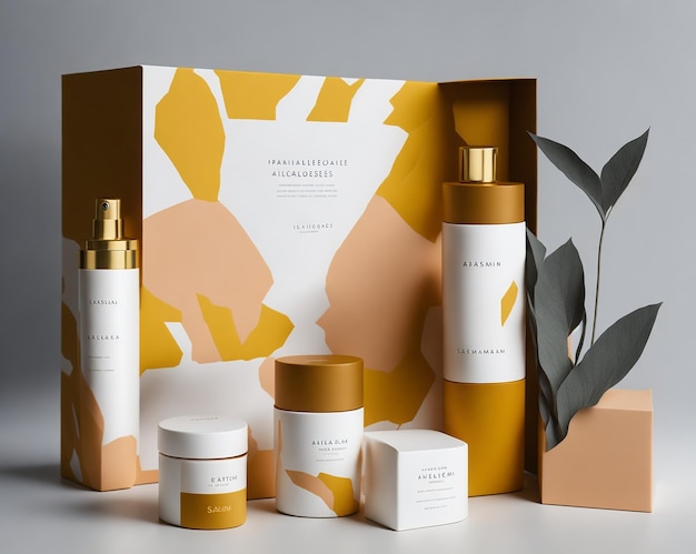 Radiant Confidence Unveiling an Inclusive Skincare Packaging Mockup