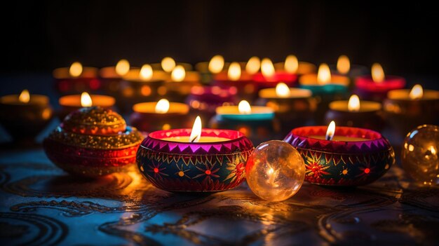 Фото Сияющий дивали восхищает фестивалем огней и традиций в стиле празднования идиан дивали