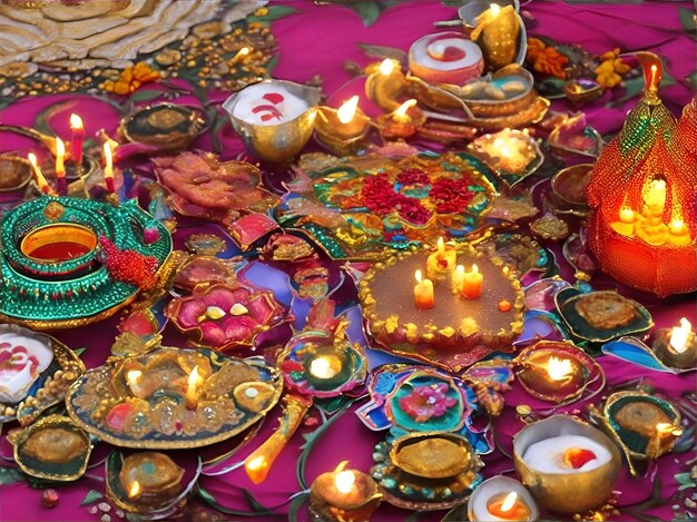 Radiant Diwali verrukt festival van lichten en tradities in de Indiase Diwali viering stijl