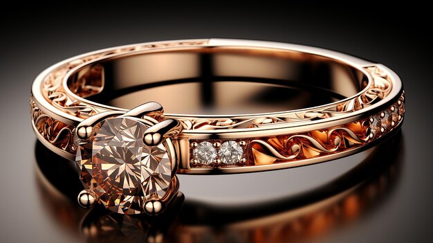 Radiant Elegance Beautiful Ring Captured in the Glow of Light