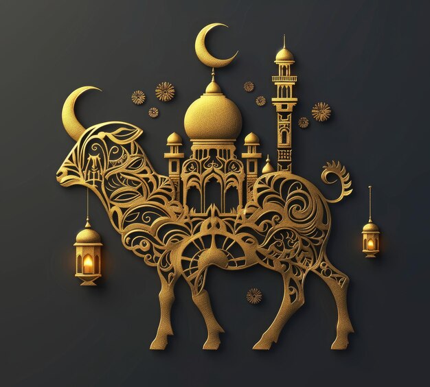 Radiant festivities happy eid aladha a season of harmony charity and renewal as we rejoice in the blessings of abundance and the bonds of faith that unite us all