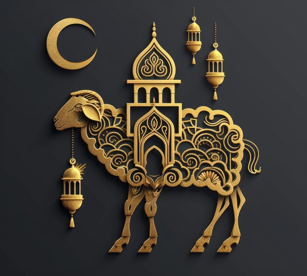 Radiant festivities happy eid aladha a season of harmony charity and renewal as we rejoice in the blessings of abundance and the bonds of faith that unite us all