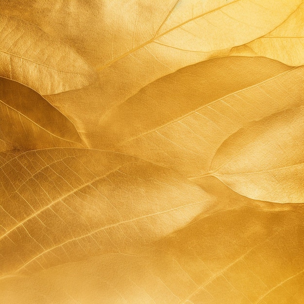 Radiant Golden Leaves Shiny Yellow Leaf Gold Texture