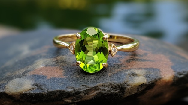 Radiant Green Peridot Gem