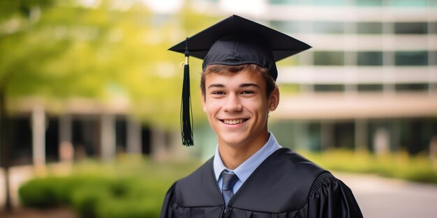 Premium Photo | Radiant junior with iconic graduation cap