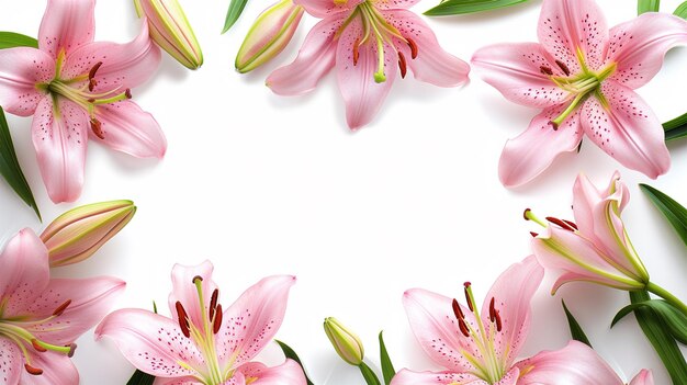 Radiant Lily Blossom Border Background