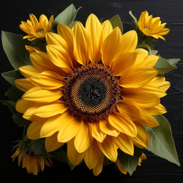 Radiant Petals Portrait Sunflower Photo