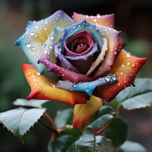 Radiant Rainbow Blooms Flower Photo