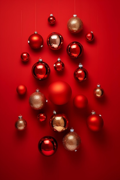 輝く 赤い 美しい クリスマス の ボール が 祭り の 背景 に 輝い て い ます