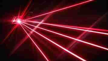 Photo radiant red laser beams