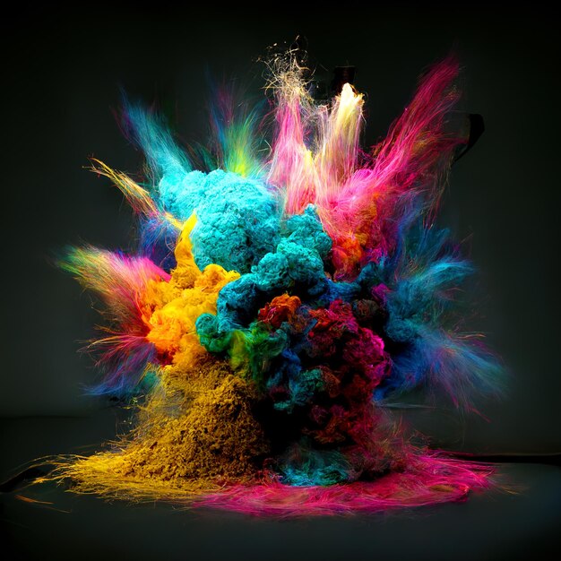 Photo radiant revelry blast with explosive hues