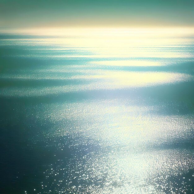 Photo radiant sea with sun reflections