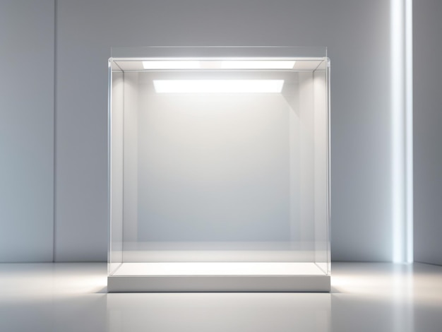 Radiant Showcase Blank Illuminated Glass Showcase with MockUp Product