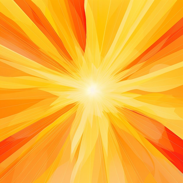 Radiant sunburst elegance bright orange and yellow background