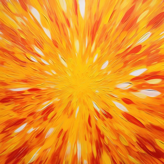 Radiant sunbursts of lemon yellow and fiery orange