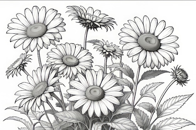 Radiant Sunflower Coloring Page A Floral Haven of Joyful Creativity and Vibrant Colors