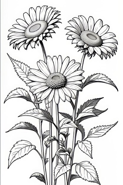 Radiant Sunflower Coloring Page A Floral Haven of Joyful Creativity and Vibrant Colors