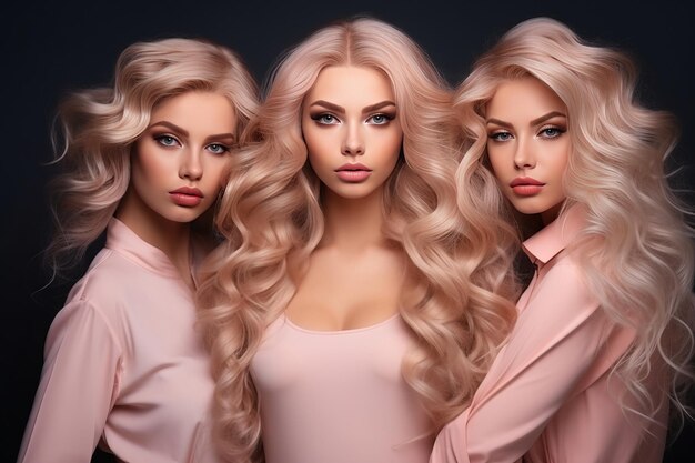 Photo radiant ultra blondes stylish curls and glamorous makeovers for fashionforward women