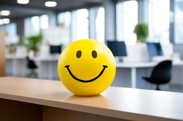 Radiant Workplace Yellow Sunshine of Positivity Generative Ai