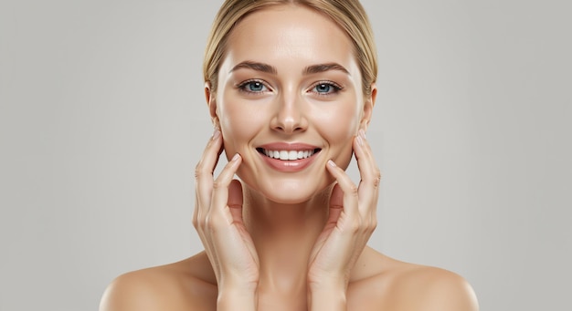 Radiant Young Woman Showcasing Healthy Skin