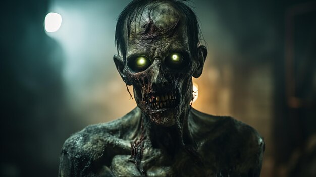 Photo radiant zombie a ray traced digital art masterpiece