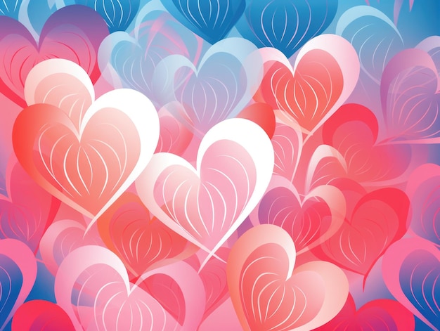 Radiating Heart Patterns Design a background with heart shapes