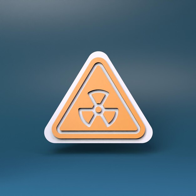 Photo radiation icon 3d render illustration