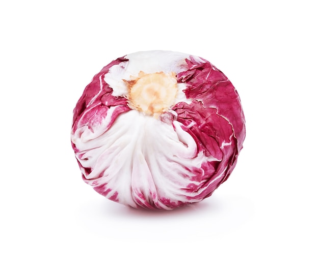 Radicchio, red salad isolated on white