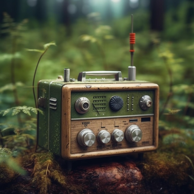 Foto radio in nature concept