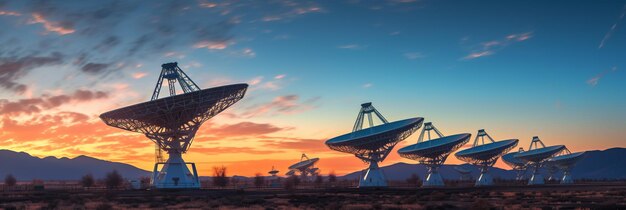 Radio telescopes aligned in the sky