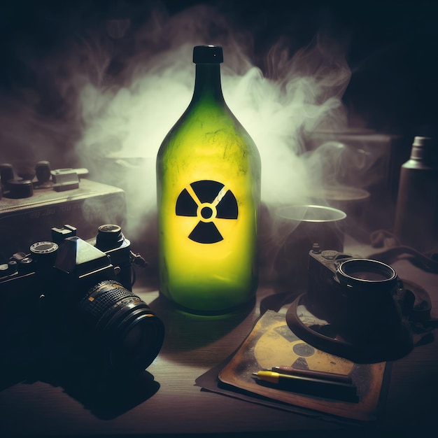 Radioactive background Save Planet environmental problems background image