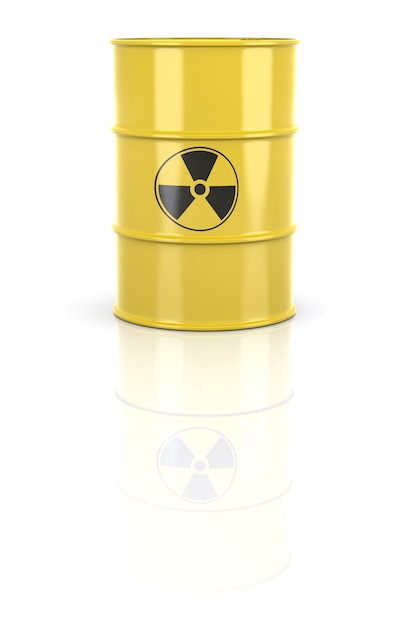 Radioactive Barrel. Barrels contain radioactive waste. 3D Rendering