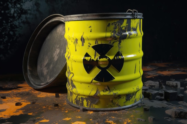 Radioactive waste barrel