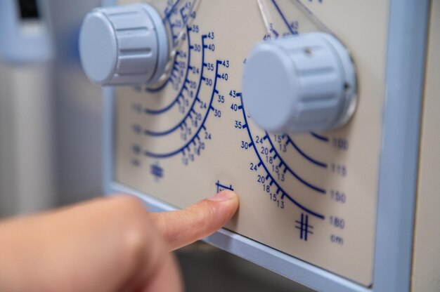 A radiologist using an xray machine