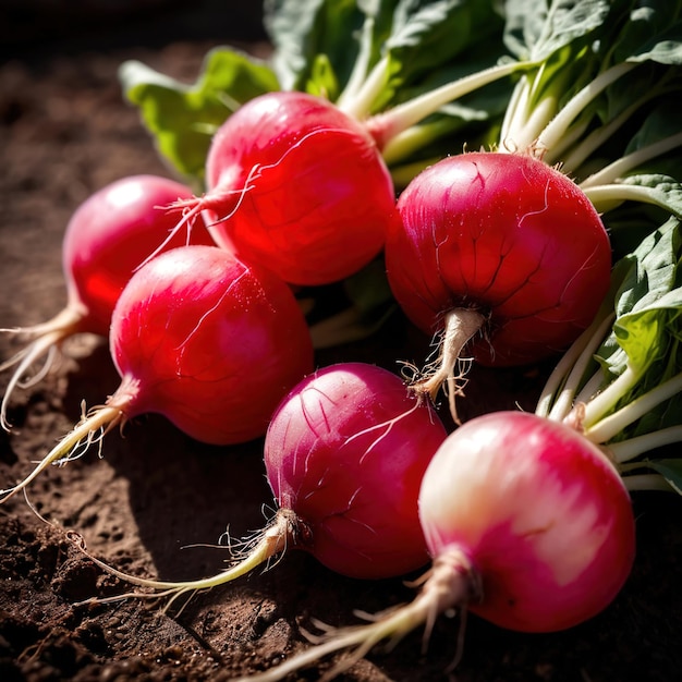 Radish fresh raw organic vegetable