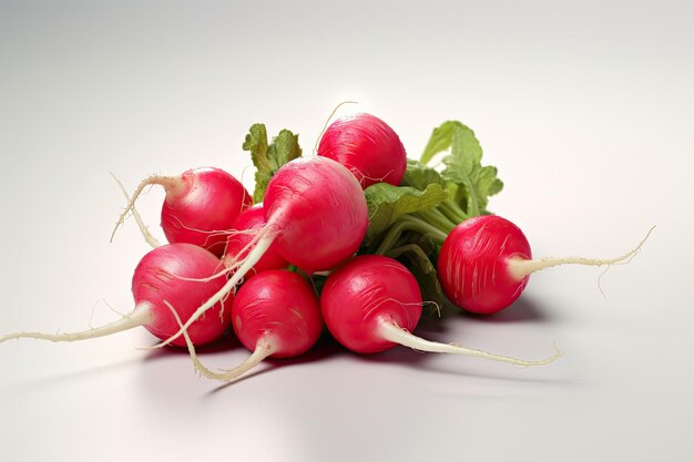 Radishes photo realistic illustration generative ai