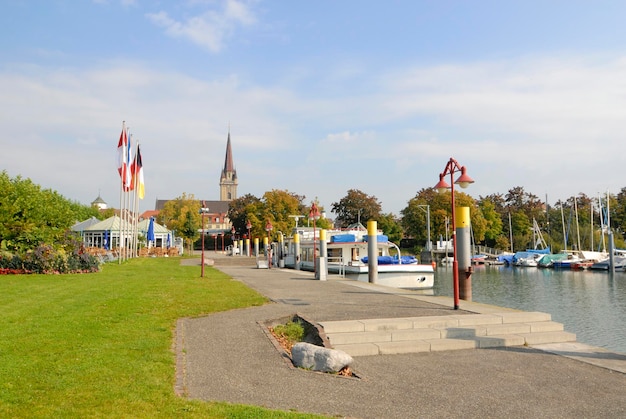 Radolfzell promenade and harbour Baden Wuerttemberg Germany Europe