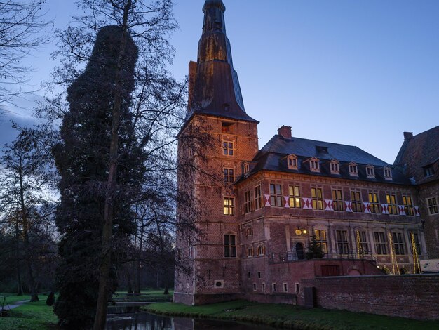 Raesfeld castle at night