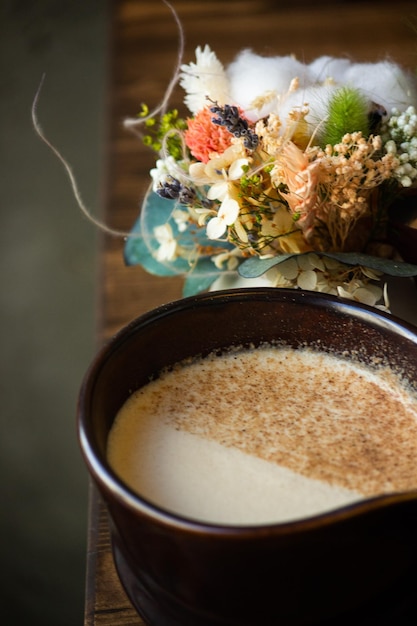 Raf Coffe with Spices in Big Cup