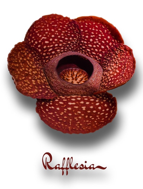 Photo rafflesia arnoldii flower with solid white background