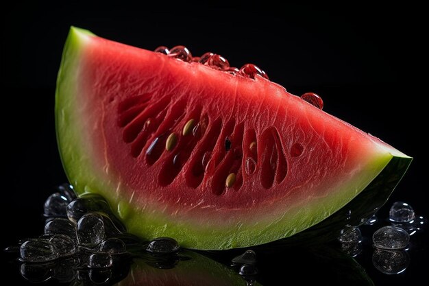 Photo rafibd2024 watermelon slice with bite taken out watermelon picture photography