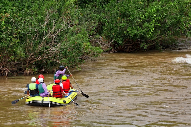 Rafting in Khek river, north of Thailand