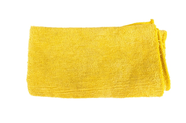 Rag colore giallo isolato su sfondo bianco sporco vecchio