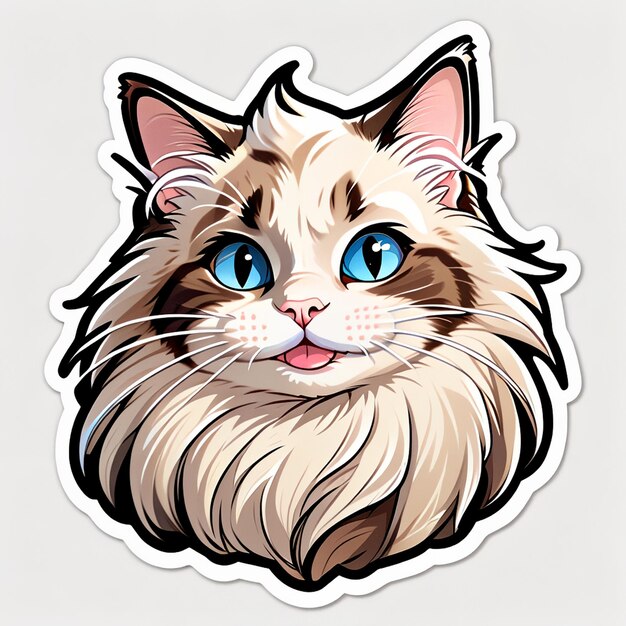 Photo ragdoll cat sticker