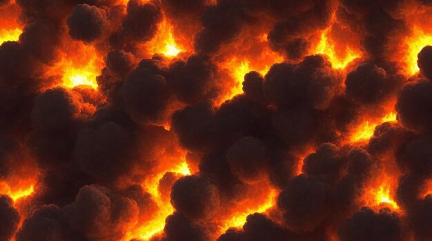 A raging inferno of flames erupting from a massive explosion