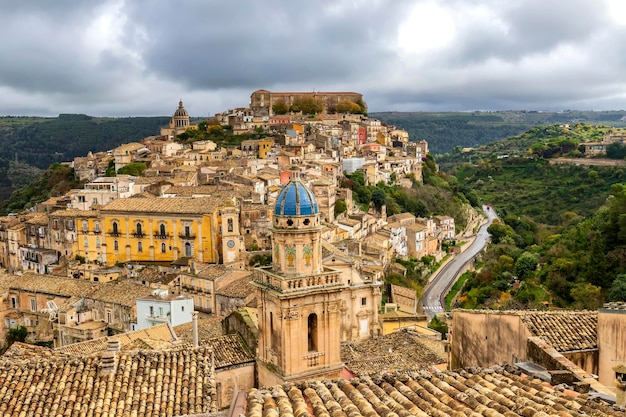 Ragusa Ibla is the oldest district in the historic center of Ragusa a city on the island of Sicily Italy