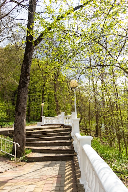 Railing with balustrade. take a walk along the embankment.\
psekups river embankment in goryachy klyuch