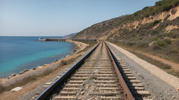 Railroad by the Sea Vanishing Tracks