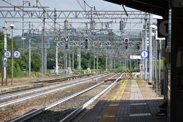 写真 鉄道駅のプラットフォーム