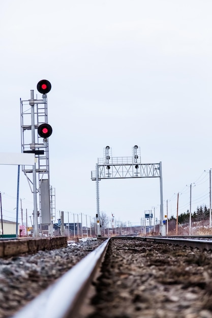 Railroad Track and Res Lights